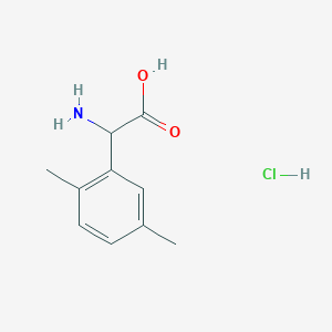 molecular formula C10H14ClNO2 B1292673 2-Amino-2-(2,5-dimethylphenyl)acetic acid hydrochloride CAS No. 1135916-78-7