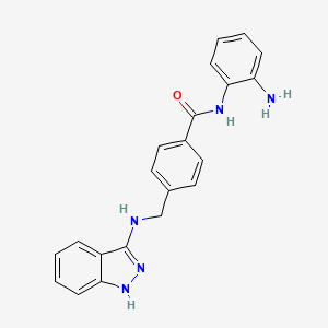molecular formula C21H19N5O B12926759 N-(2-Aminophenyl)-4-{[(1H-indazol-3-yl)amino]methyl}benzamide CAS No. 920314-81-4
