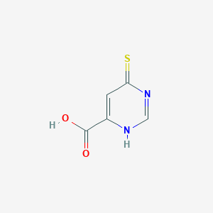 molecular formula C5H4N2O2S B12926775 6-Sulfanylpyrimidine-4-carboxylic acid CAS No. 6944-71-4