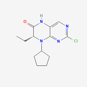 molecular formula C13H17ClN4O B1292678 (R)-2-chloro-8-cyclopentyl-7-ethyl-7,8-dihydropteridin-6(5H)-one CAS No. 755039-54-4