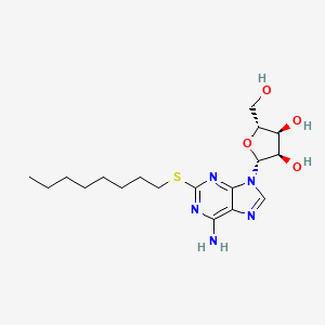 molecular formula C18H29N5O4S B12926781 2-(Octylsulfanyl)adenosine CAS No. 50823-28-4