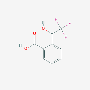 molecular formula C9H7F3O3 B129269 2-(2,2,2-Trifluoro-1-hydroxyethyl)benzoic acid CAS No. 148527-65-5