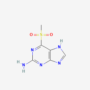 molecular formula C6H7N5O2S B12926941 6-(Methylsulfonyl)-9H-purin-2-amine CAS No. 82499-04-5
