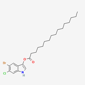 molecular formula C24H35BrClNO2 B1292706 5-Bromo-6-chloro-1H-indol-3-yl palmitate CAS No. 209347-97-7