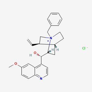 (S)-[(2R,4R,5R)-1-benzyl-5-ethenyl-1-azoniabicyclo[2.2.2]octan-2-yl]-(6-methoxyquinolin-4-yl)methanol;chloride