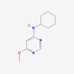molecular formula C11H17N3O B12927086 N-Cyclohexyl-6-methoxypyrimidin-4-amine CAS No. 61667-09-2