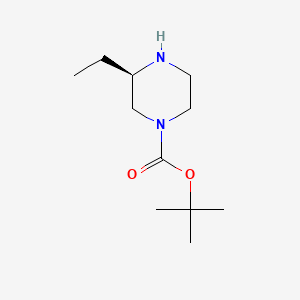 molecular formula C11H22N2O2 B1292716 (R)-tert-butyl 3-ethylpiperazine-1-carboxylate CAS No. 438050-08-9