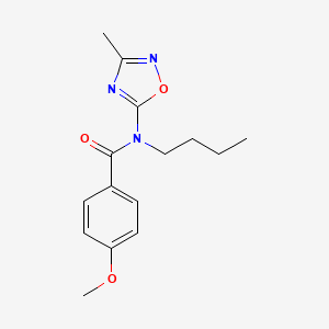 molecular formula C15H19N3O3 B12927244 N-Butyl-4-methoxy-N-(3-methyl-1,2,4-oxadiazol-5-yl)benzamide CAS No. 62347-76-6
