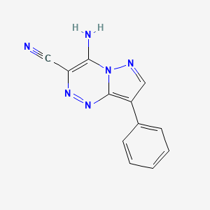 molecular formula C12H8N6 B1292734 4-Amino-8-phenylpyrazolo[5,1-c][1,2,4]triazine-3-carbonitrile CAS No. 1021870-78-9