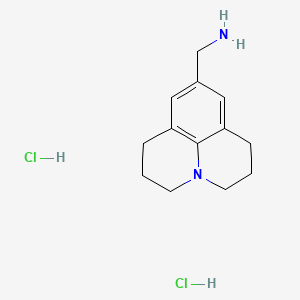 B1292738 Methylamine, 1-(2,3,6,7-tetrahydro-1H,5H-benzo(ij)quinolizin-9-yl)-, dihydrochloride CAS No. 102489-73-6