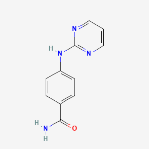 molecular formula C11H10N4O B12927495 4-[(Pyrimidin-2-yl)amino]benzamide CAS No. 183723-45-7