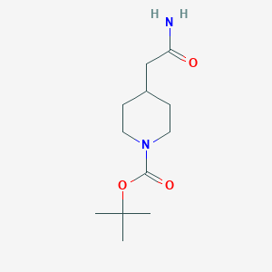 molecular formula C12H22N2O3 B1292751 Tert-butyl 4-(2-amino-2-oxoethyl)piperidine-1-carboxylate CAS No. 782493-57-6