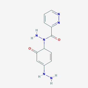 molecular formula C11H12N6O2 B12927524 N-(4-Hydrazinyl-6-oxocyclohexa-2,4-dien-1-yl)pyridazine-3-carbohydrazide 