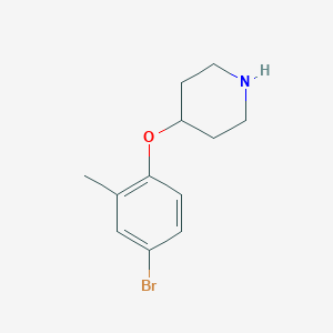 molecular formula C12H16BrNO B1292754 4-(4-Bromo-2-methylphenoxy)piperidine CAS No. 946715-05-5