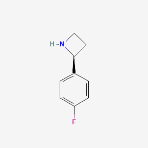 molecular formula C9H10FN B12927550 (S)-2-(4-Fluorophenyl)azetidine 