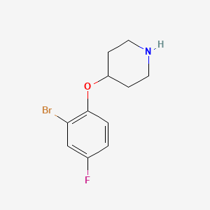 molecular formula C11H13BrFNO B1292756 4-(2-Bromo-4-fluorophenoxy)piperidine CAS No. 647014-45-7