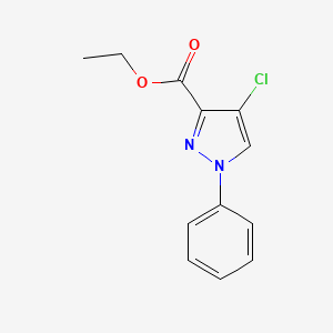 molecular formula C12H11ClN2O2 B12927562 Ethyl 4-chloro-1-phenyl-1H-pyrazole-3-carboxylate 