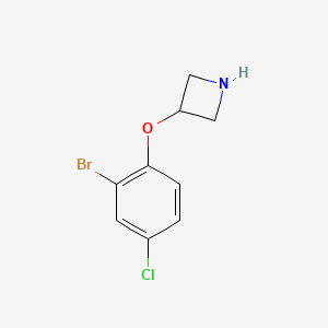 molecular formula C9H9BrClNO B1292757 3-(2-溴-4-氯苯氧基)氮杂环丁烷 CAS No. 954225-69-5