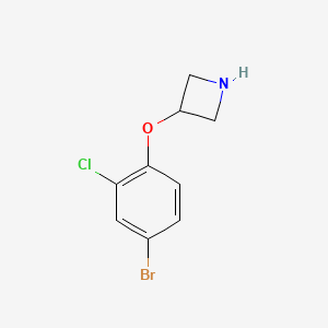 molecular formula C9H9BrClNO B1292758 3-(4-溴-2-氯苯氧基)氮杂环丁烷 CAS No. 954226-36-9