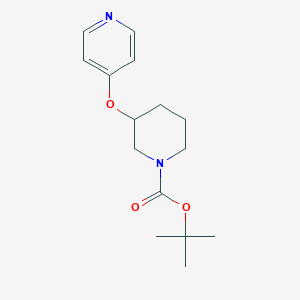molecular formula C15H22N2O3 B1292759 3-(Pyridin-4-yloxy)-piperidine-1-carboxylic acid tert-butyl ester CAS No. 954228-57-0
