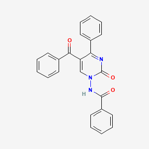 molecular formula C24H17N3O3 B12927666 N-(5-Benzoyl-2-oxo-4-phenylpyrimidin-1(2H)-yl)benzamide CAS No. 832733-39-8