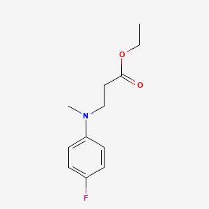 molecular formula C12H16FNO2 B12927762 Ethyl 3-((4-fluorophenyl)(methyl)amino)propanoate 