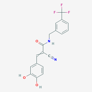 2-Cyano-3-(3,4-dihydroxyphenyl)-N-{[3-(trifluoromethyl)phenyl]methyl}prop-2-enamide