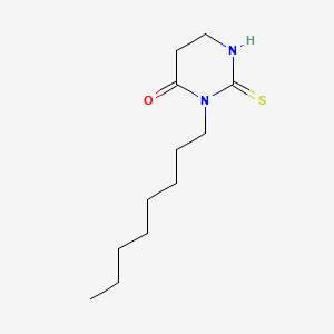 molecular formula C12H22N2OS B12927832 Hydrouracil, 3-octyl-2-thio- CAS No. 5540-66-9