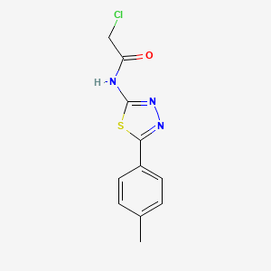 molecular formula C11H10ClN3OS B12927853 2-Chloro-N-[5-(4-methylphenyl)-1,3,4-thiadiazol-2-yl]acetamide CAS No. 111750-57-3