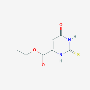 molecular formula C7H8N2O3S B12927873 6-Ethoxycarbonyl-4-hydroxy-2-mercaptopyrimidine CAS No. 6633-65-4