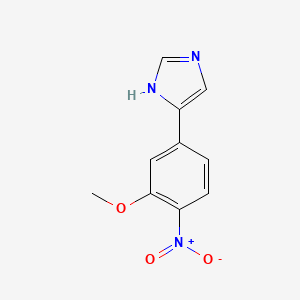 molecular formula C10H9N3O3 B12927895 5-(3-methoxy-4-nitrophenyl)-1H-imidazole CAS No. 89250-10-2