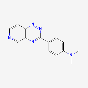molecular formula C14H13N5 B12927918 Dimethyl-(4-pyrido(3,4-e)(1,2,4)triazin-3-yl-phenyl)-amine CAS No. 121845-62-3