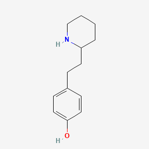 molecular formula C13H19NO B1292793 4-(2-(Piperidin-2-yl)ethyl)phenol CAS No. 408312-63-0