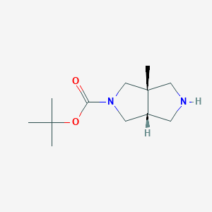 molecular formula C12H22N2O2 B12927969 rel-(3aS,6aR)-tert-Butyl 3a-methylhexahydropyrrolo[3,4-c]pyrrole-2(1H)-carboxylate 