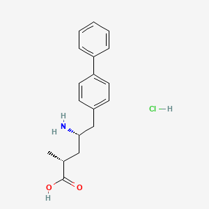 molecular formula C18H22ClNO2 B1292805 (2R,4S)-4-amino-5-biphenyl-4-yl-2-methylpentanoic acid hydrochloride CAS No. 1038924-71-8