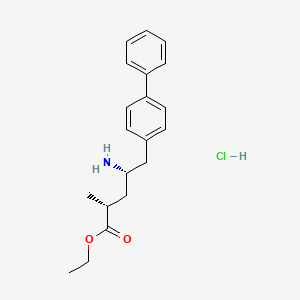 molecular formula C20H26ClNO2 B1292806 (2R,4S)-4-Amino-5-(biphenyl-4-yl)-2-methylpentanoic acid ethyl ester hydrochloride CAS No. 149690-12-0