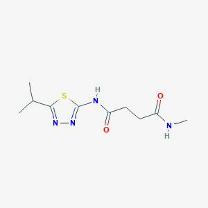 molecular formula C10H16N4O2S B12928080 N-(5-Isopropyl-1,3,4-thiadiazol-2-yl)-N'-methylsuccinamide CAS No. 107811-30-3