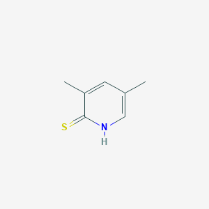 molecular formula C7H9NS B129281 2(1H)-Pyridinethione,3,5-dimethyl-(9CI) CAS No. 142274-34-8