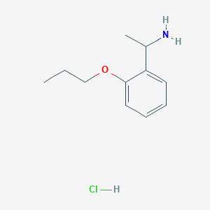 molecular formula C11H18ClNO B1292811 1-(2-Propoxyphenyl)-1-ethanamine hydrochloride CAS No. 1135292-86-2