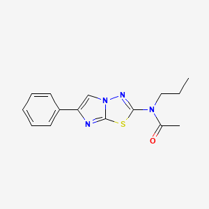 molecular formula C15H16N4OS B12928152 N-(6-Phenylimidazo[2,1-b][1,3,4]thiadiazol-2-yl)-N-propylacetamide CAS No. 88013-18-7