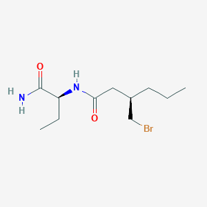 molecular formula C11H21BrN2O2 B12928154 (R)-N-((S)-1-Amino-1-oxobutan-2-yl)-3-(bromomethyl)hexanamide 