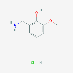 molecular formula C8H12ClNO2 B1292820 2-(Aminomethyl)-6-methoxyphenol hydrochloride CAS No. 141803-91-0