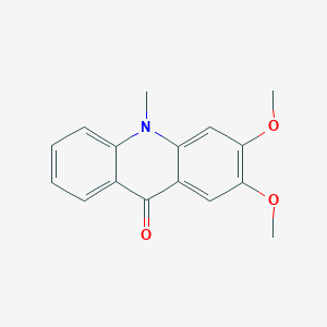 molecular formula C16H15NO3 B12928228 2,3-Dimethoxy-10-methylacridin-9(10H)-one CAS No. 25379-17-3