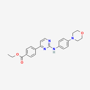 molecular formula C23H24N4O3 B1292823 Ethyl 4-(2-(4-morpholinophenylamino)pyrimidin-4-yl)benzoate CAS No. 1056634-62-8