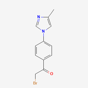 molecular formula C12H11BrN2O B1292827 2-bromo-1-(4-(4-methyl-1H-imidazol-1-yl)phenyl)ethanone CAS No. 810662-38-5
