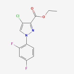 molecular formula C12H9ClF2N2O2 B12928319 Ethyl 4-chloro-1-(2,4-difluorophenyl)-1H-pyrazole-3-carboxylate 