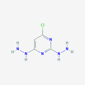 molecular formula C4H7ClN6 B12928331 4-Chloro-2,6-dihydrazinylpyrimidine CAS No. 6972-15-2