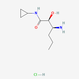 (2S,3S)-3-amino-N-cyclopropyl-2-hydroxyhexanamide;hydrochloride