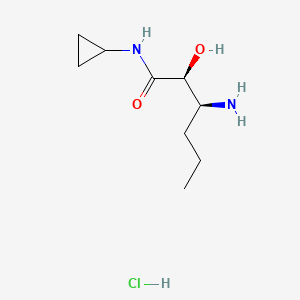 molecular formula C9H19ClN2O2 B1292838 (2S,3S)-3-Amino-N-cyclopropyl-2-hydroxyhexanamide hydrochloride CAS No. 944716-73-8