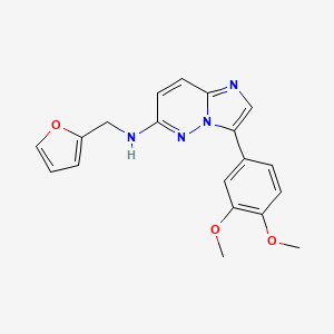 molecular formula C19H18N4O3 B1292841 3-(3,4-dimethoxyphenyl)-N-(furan-2-ylmethyl)imidazo[1,2-b]pyridazin-6-amine 